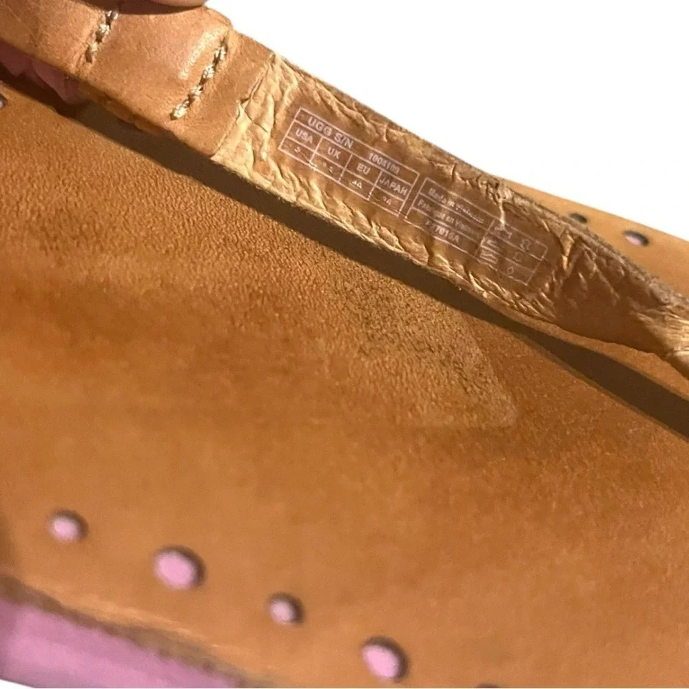 UGG Red and Tan Braided‎ Sandals Size 9